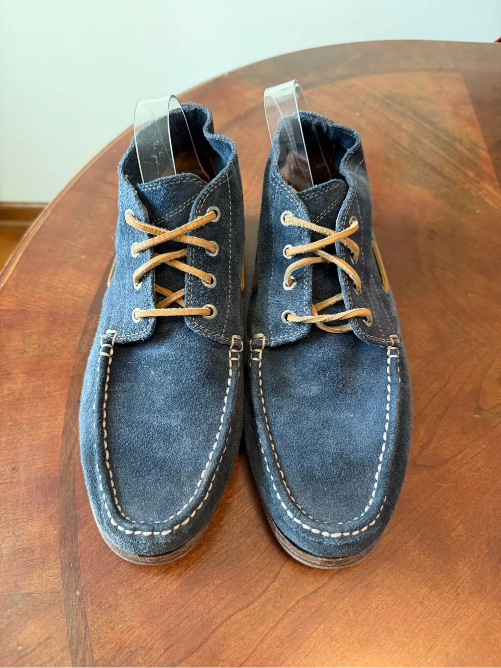 Florsheim Blue Suede Ankle Boots Men’s Size 10 Moccasins Boat Shoes